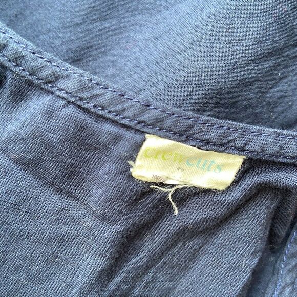 Crewcuts Girls Tank Top Approx Size 10 12 Navy Blue Woven SEE PICTURES - Picture 4 of 5